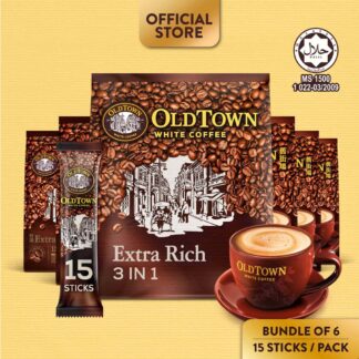 OLDTOWN 速溶预混白咖啡 3合1 Extra Rich 15支x6包